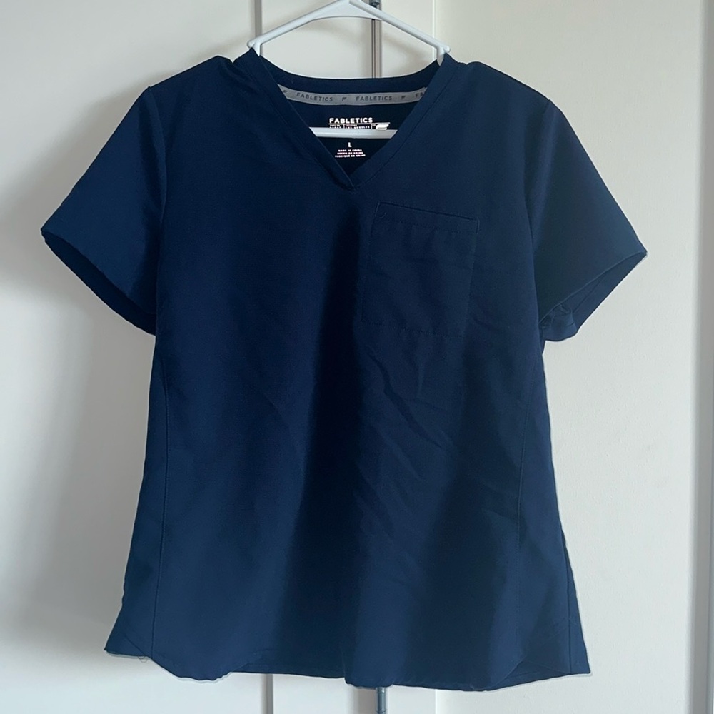 Fabletics Navy Scrub top
